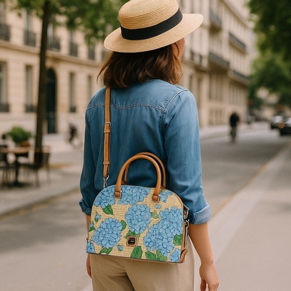 Dooney & Bourke Hydrangea Domed Satchel - Picture 1 of 4